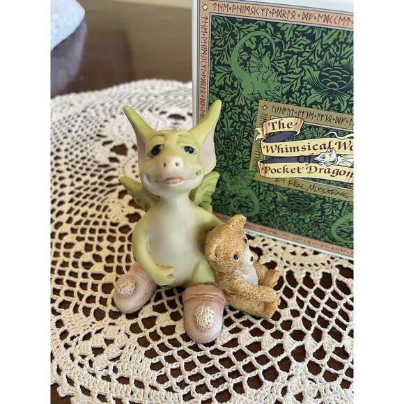 Whimsical World of Pocket Dragons “Drowsy Dragon” 1989 Figurine Real Musgrave - Picture 2 of 9